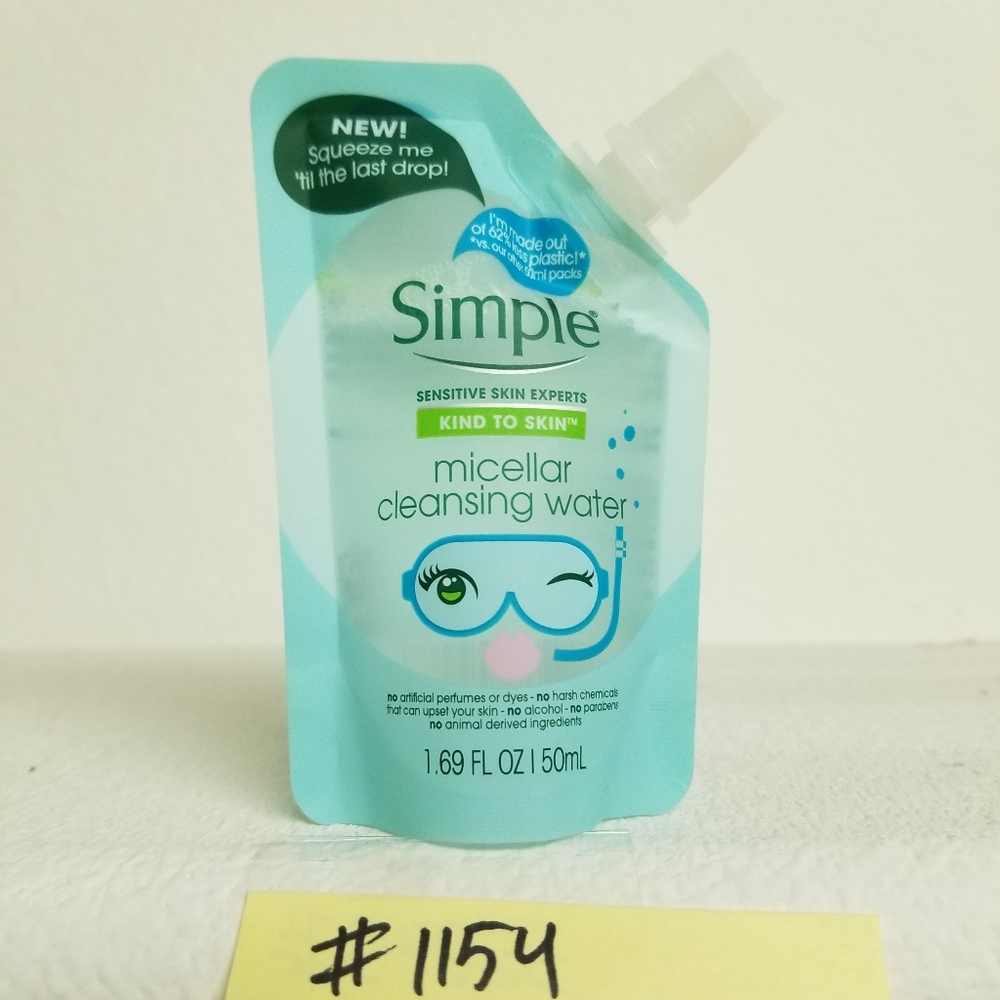 ✅1154FW 1 New Sealed Simple Micellar Cleansing Water Sensitive Skin